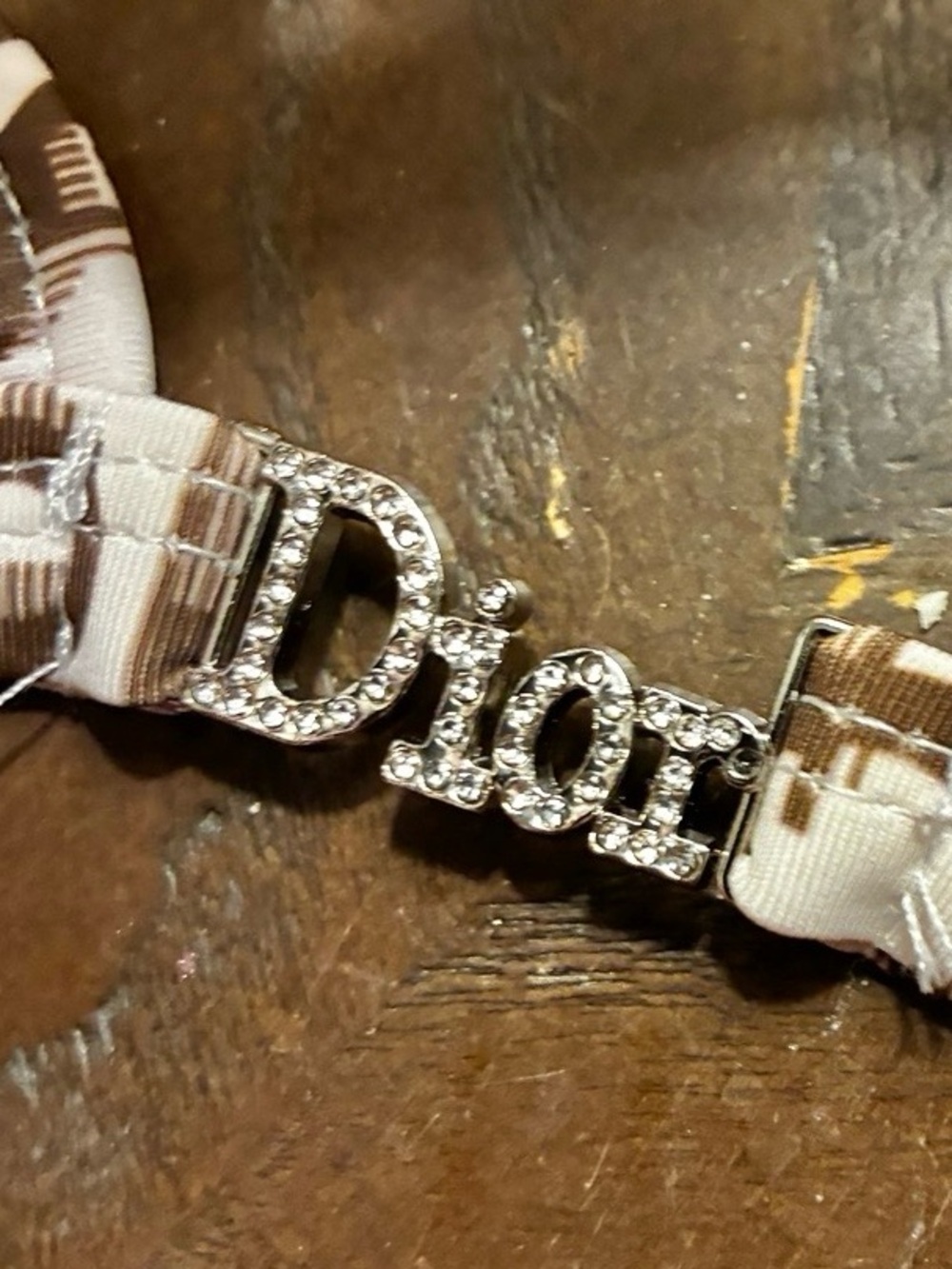 Dior Brown and Cream Monogram Triangle Bikini - Picture 2 of 11